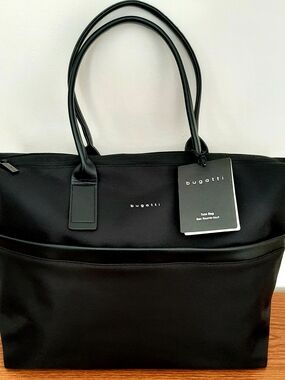 Bugatti Black Men's Tote /Crossbosdy Bag - Sleek Everyday Carry